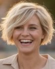 Blonde textuur-bob voor de zomer