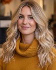 Los golvend blond haar